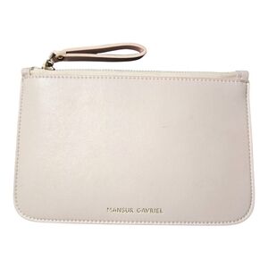 MANSUR GAVRIEL | Soft Pink Leather Zip Pouchette / Wristlet / Clutch